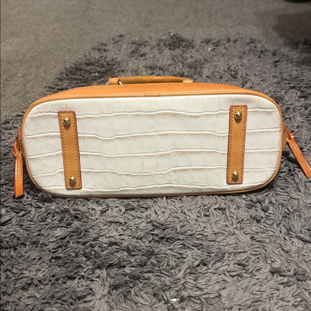 Dooney & Bourke Croc Embossed Satchel with Dust bag - Picture 3 of 7